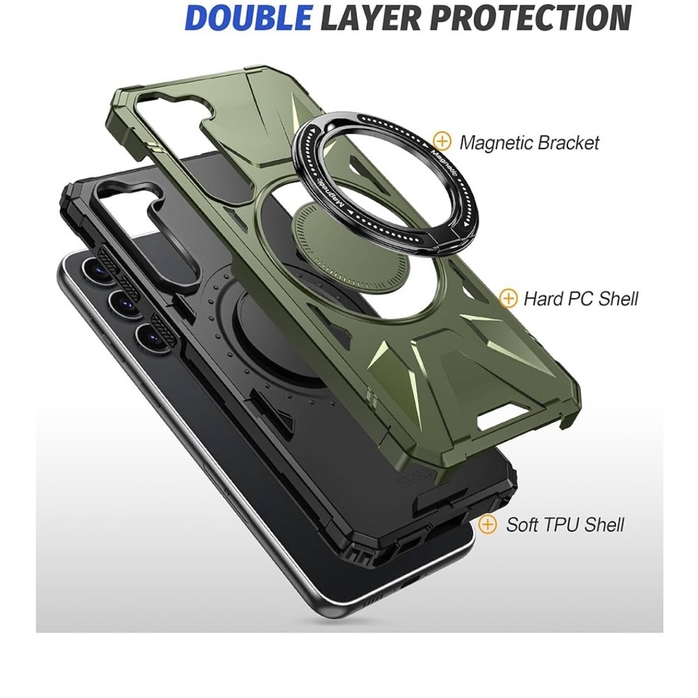 ❤️NWT- Green Rugged Phone Case with Ring Holder and Reinforced Corners - Picture 4 of 8